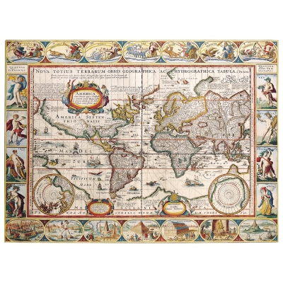 Canvastryck - Old Atlas Map No. 31 - Dekorativ Väggkonst