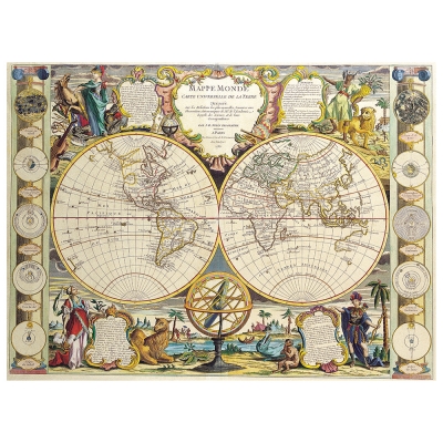 Obraz na płótnie - Old Atlas Map No. 34 - Dekoracje ścienne