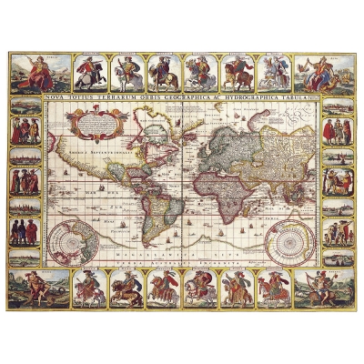 Obraz na płótnie - Old Atlas Map No. 35 - Dekoracje ścienne