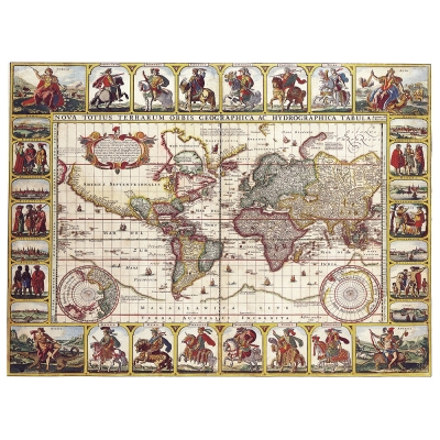 Stampa su tela - Mappa Antica No. 35 - Quadro su Tela, Decorazione Parete