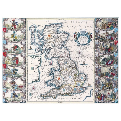 Canvas Print - Old Atlas Map No. 38 - Wall Art Decor