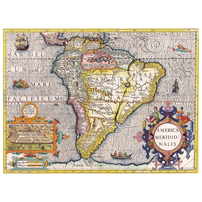 Obraz na płótnie - Old Atlas Map No. 39 - Dekoracje ścienne