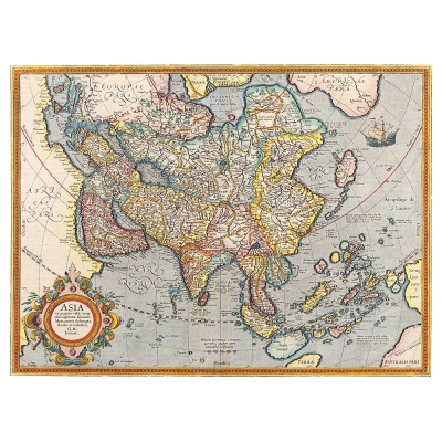 Stampa su tela - Mappa Antica No. 41 - Quadro su Tela, Decorazione Parete