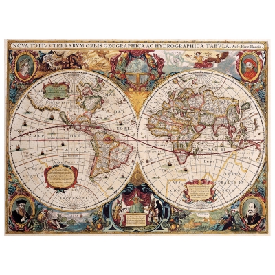 Stampa su tela - Mappa Antica No. 42 - Quadro su Tela, Decorazione Parete