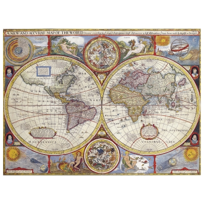 Stampa su tela - Mappa Antica No. 43 - Quadro su Tela, Decorazione Parete