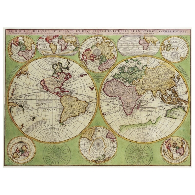 Tableau, Impression Sur Toile - Cartographie - Ancienne Carte No. 44 - Décoration murale