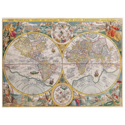 Obraz na płótnie - Old Atlas Map No. 47 - Dekoracje ścienne