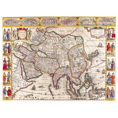 Obraz na płótnie - Old Atlas Map No. 48 - Dekoracje ścienne