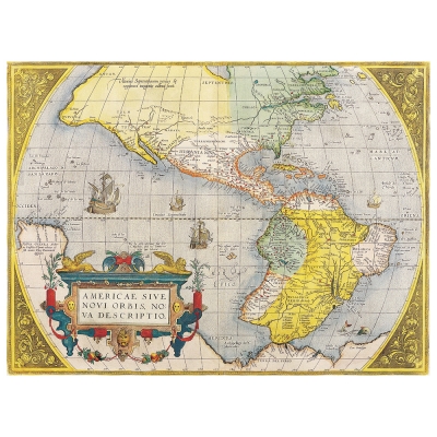 Obraz na płótnie - Old Atlas Map No. 50 - Dekoracje ścienne