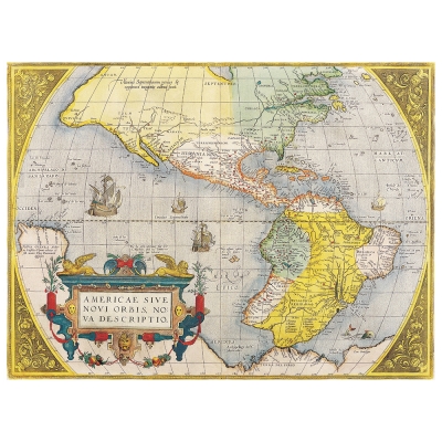 Stampa su tela - Mappa Antica No. 50 - Quadro su Tela, Decorazione Parete