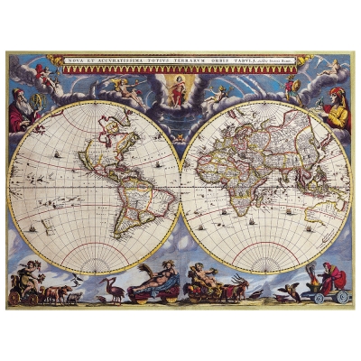 Canvas Print - Old Atlas Map No. 51 - Wall Art Decor