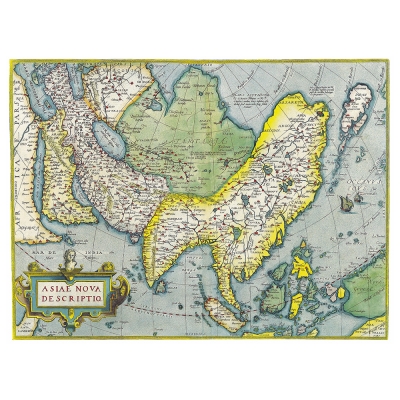 Quadro em Tela, Impressão Digital - Mapa Antigo No. 52 - Decoração de Parede