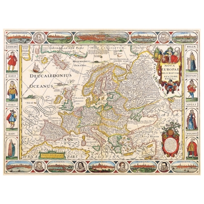 Canvastryck - Old Atlas Map No. 55 - Dekorativ Väggkonst