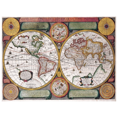 Canvastryck - Old Atlas Map No. 56 - Dekorativ Väggkonst
