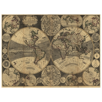 Tableau, Impression Sur Toile - Cartographie - Ancienne Carte No. 61 - Décoration murale