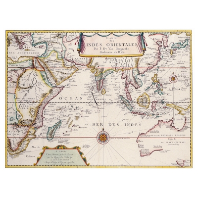 Canvastryck - Old Atlas Map No. 7 - Dekorativ Väggkonst