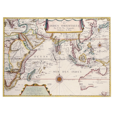 Canvas Print - Old Atlas Map No. 7 - Wall Art Decor