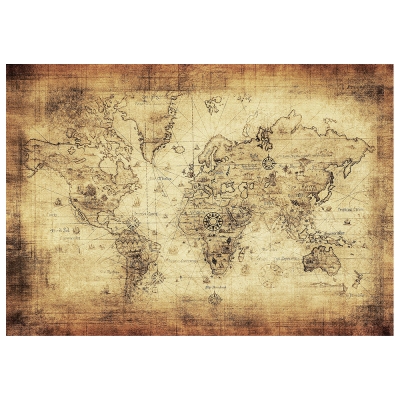 Canvastryck - Old Atlas Map No. 70 - Dekorativ Väggkonst