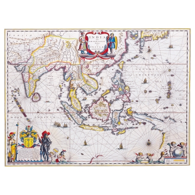 Stampa su tela - Mappa Antica No. 8 - Quadro su Tela, Decorazione Parete