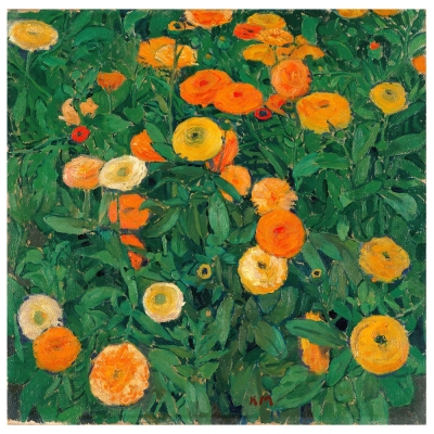 Kunstdruck auf Leinwand - Ringelblumen - Koloman Moser - Wanddeko, Canvas