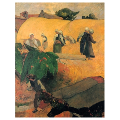 Quadro em Tela, Impressão Digital - A Colheita- Paul Gauguin - Decoração de Parede