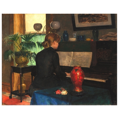 Tableau, Impression Sur Toile - Moment Musicale - Charles Frederic Ulrich - Décoration murale