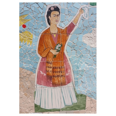 Cuadro Lienzo, Impresión Digital - Mosaico de Frida Kahlo - Decoración Pared