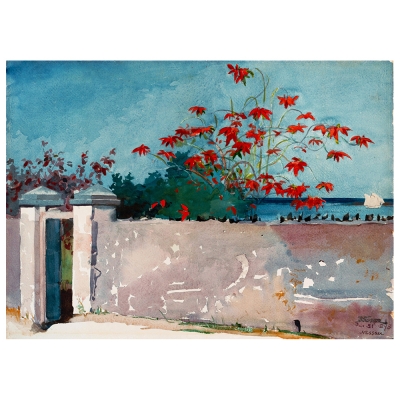 Tableau, Impression Sur Toile - Mur À Nassau Winslow Homer - Décoration murale