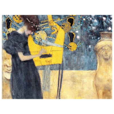 Quadro em Tela, Impressão Digital - Música - Gustav Klimt - Decoração de Parede