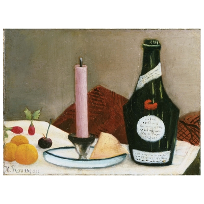 Kunstdruck auf Leinwand - Die rosarote Kerze Henri Rousseau - Wanddeko, Canvas