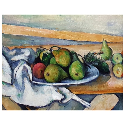 Kunstdruck auf Leinwand - Stilleben mit Birnen Paul Cézanne - Wanddeko, Canvas