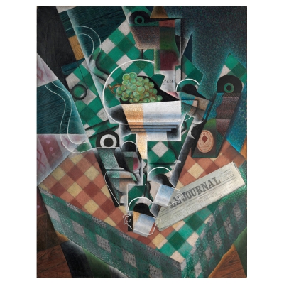 Obraz na płótnie - Still Life With Checkered Tablecloth - Juan Gris - Dekoracje ścienne