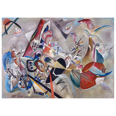 Stampa su tela - Nel Grigio - Wassily Kandinsky - Quadro su Tela, Decorazione Parete