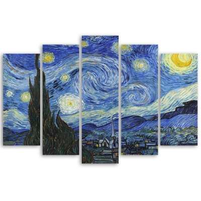 Canvastryck - The Starry Night - Vincent Van Gogh - Dekorativ Väggkonst