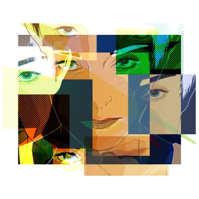 Canvastryck - Pop Art Eyes - Dekorativ Väggkonst