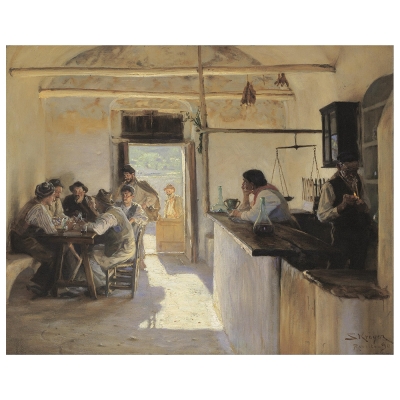 Quadro em Tela, Impressão Digital - Osteria In Ravello - Peder Severin Krøyer - Decoração de Parede