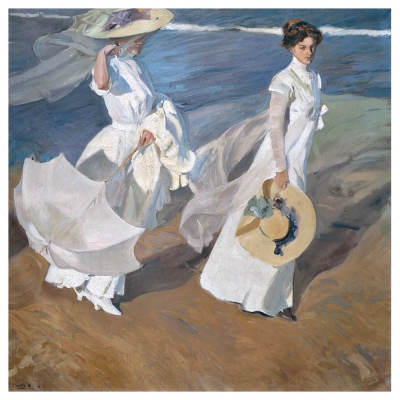 Kunstdruck auf Leinwand - Strandspaziergang Joaquín Sorolla - Wanddeko, Canvas