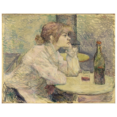 Tableau, Impression Sur Toile - Guele De Bois (Portrait De Suzanne Valadon) - Henri de Toulouse Lautrec - Décoration murale
