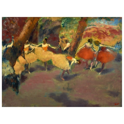 Kunstdruck auf Leinwand - Vor der Aufführung Edgar Degas - Wanddeko, Canvas