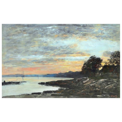 Kunstdruck auf Leinwand - Rade De Brest, Baie De Camfrout, Quai Des Kerhors Eugène Boudin - Wanddeko, Canvas