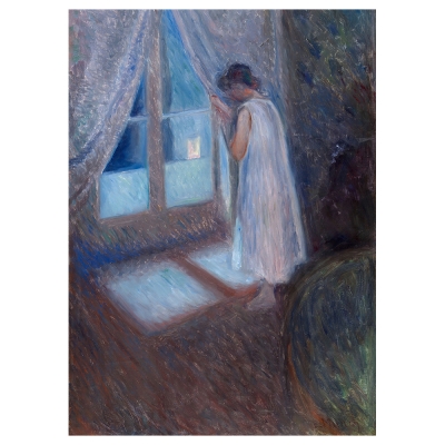 Tableau, Impression Sur Toile - Fille Par La Fenêtre Edvard Munch - Décoration murale