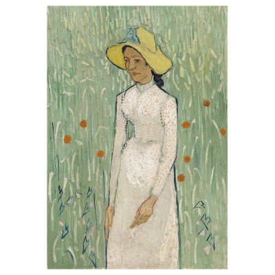 Quadro em Tela, Impressão Digital - Menina de Branco - Vincent Van Gogh - Decoração de Parede