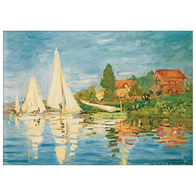 Kunstdruck auf Leinwand - Regatta in Argenteuil Claude Monet - Wanddeko, Canvas