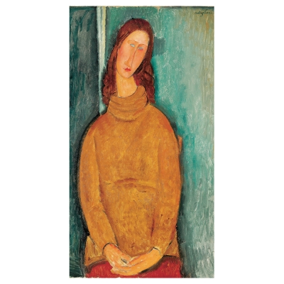 Stampa su tela - Ritratto Di Jeanne Hébuterne - Amedeo Modigliani - Quadro su Tela, Decorazione Parete
