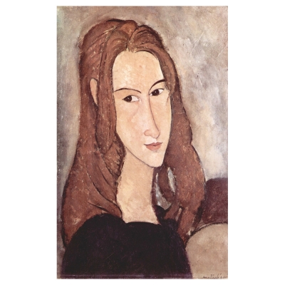 Kunstdruck auf Leinwand - Porträt von Jeanne Hébuterne im Profil Amedeo Modigliani - Wanddeko, Canvas