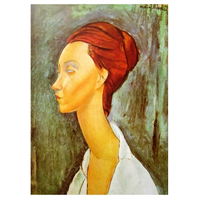 Kunstdruck auf Leinwand - Porträt von Lunia Czechowska Amedeo Modigliani - Wanddeko, Canvas