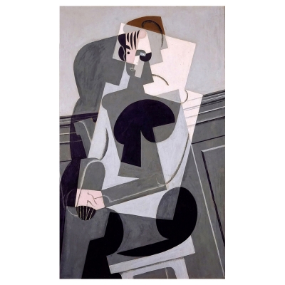 Quadro em Tela, Impressão Digital - Retrato de Madame Josette - Juan Gris - Decoração de Parede