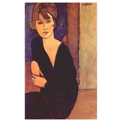 Quadro em Tela, Impressão Digital - Retrato de Madame Reynouard - Amedeo Modigliani - Decoração de Parede