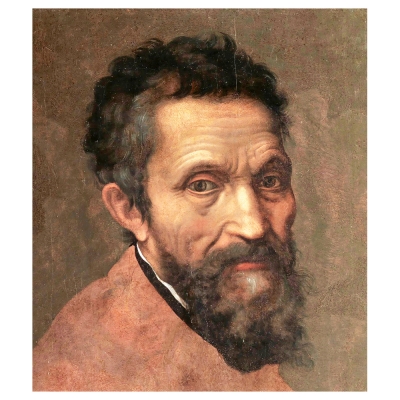 Stampa su tela - Ritratto Di Michelangelo Di Daniele Da Volterra - Michelangelo Buonarroti - Quadro su Tela, Decorazione Parete