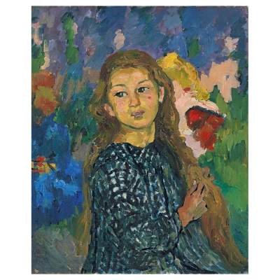 Quadro em Tela, Impressão Digital - Retrato de Ottilia Giacometti - Giovanni Giacometti - Decoração de Parede